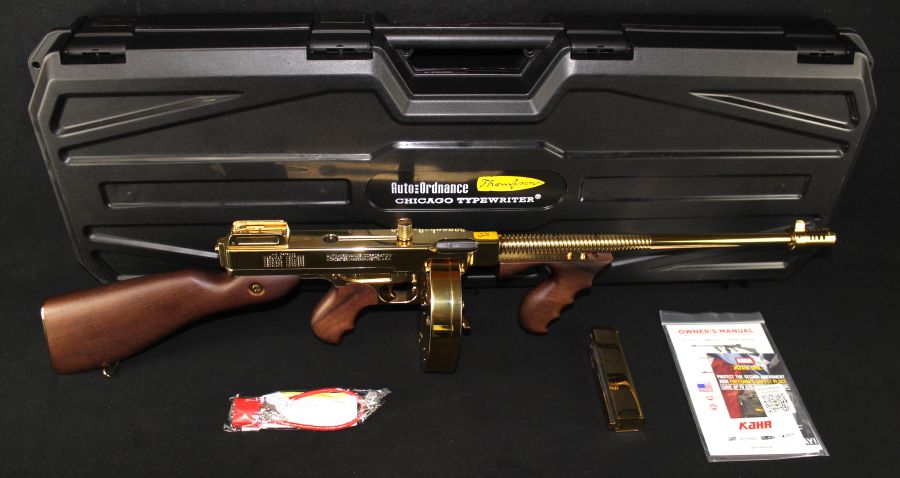 Thompson 1927A-1 Deluxe Carbine 45 ACP 16.5” Gold NEW T150DTG - Semi ...