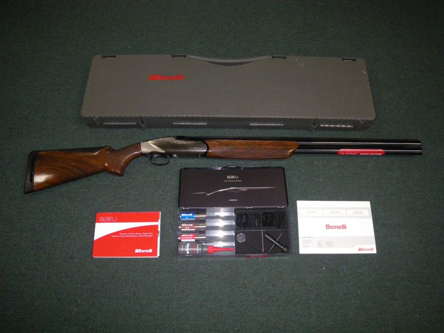 Benelli 828U Shotgun Nickel/Wood 20ga 28" NEW 10741-img-0