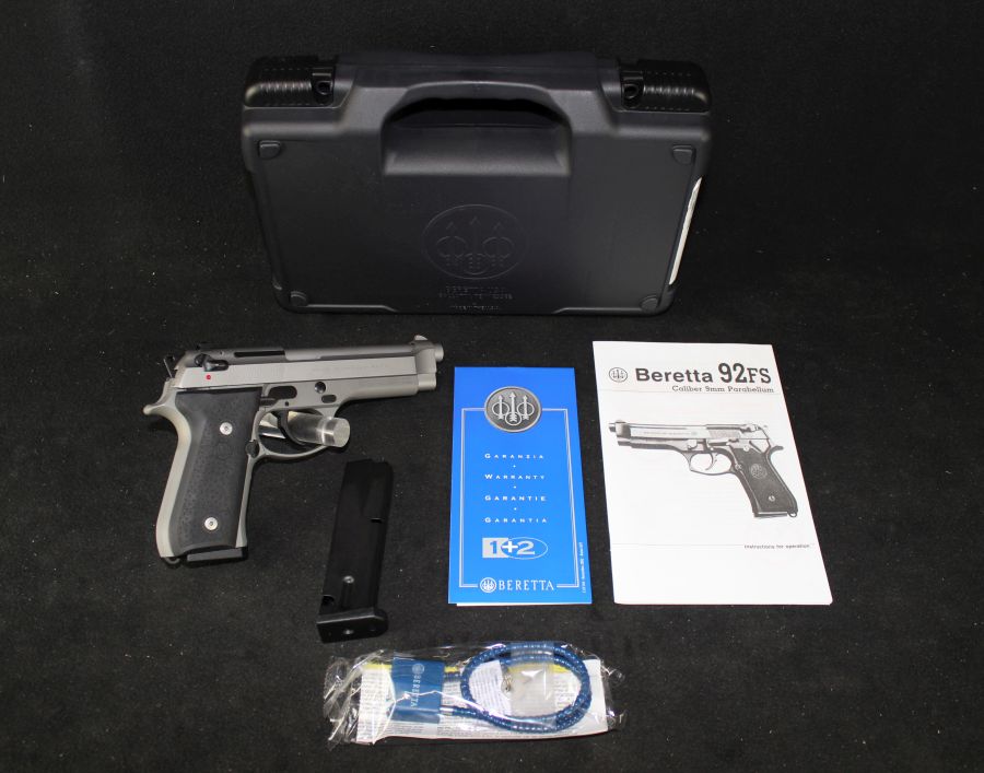 Beretta 92FS Inox 9mm 5” Stainless NEW JS92F500-img-0