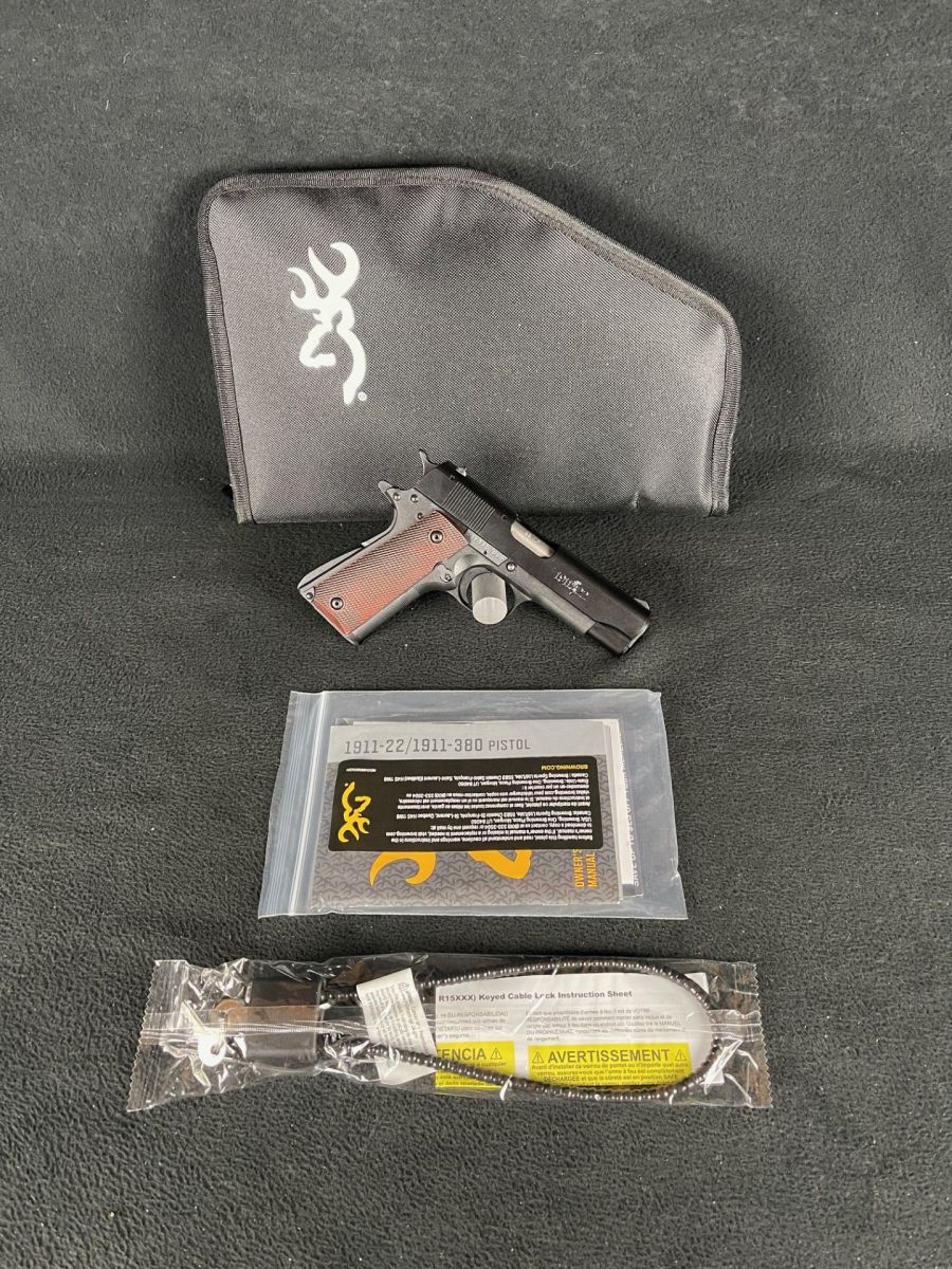 Browning 1911-22 A1 Polymer Compact 22lr Matte Black 3-5/8" NEW 051064490-img-0
