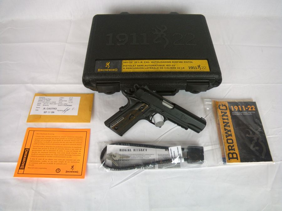 Browning 1911-22 Black Label W/Rail 22lr 4.25" NEW-img-0