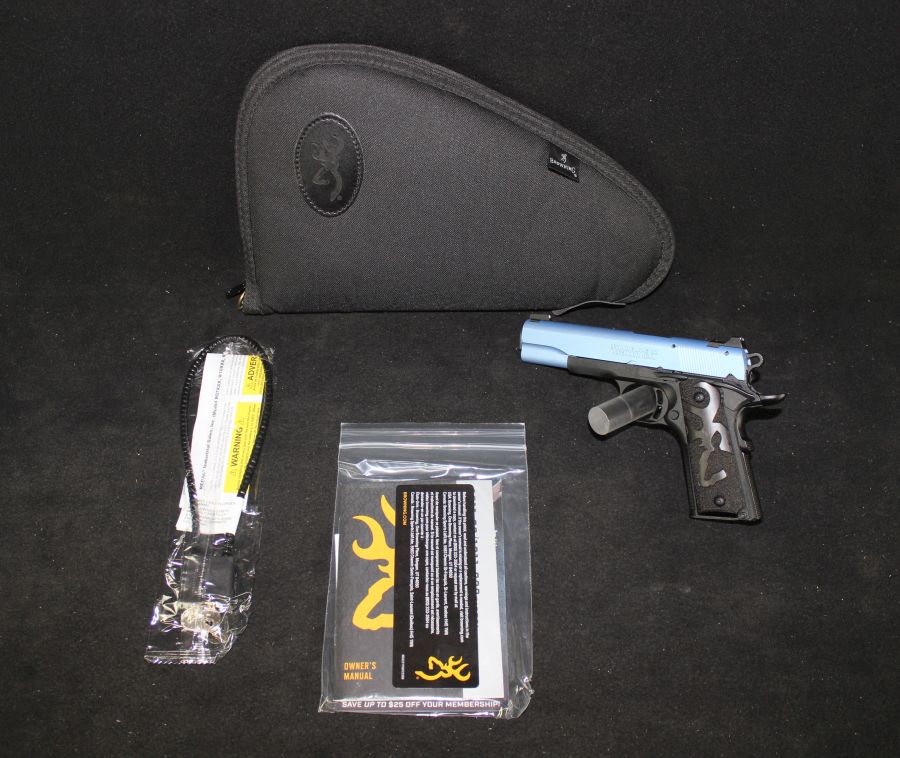 Browning 1911-22 Black Label Polar Blue 22lr 4.25” NEW 051897490-img-0