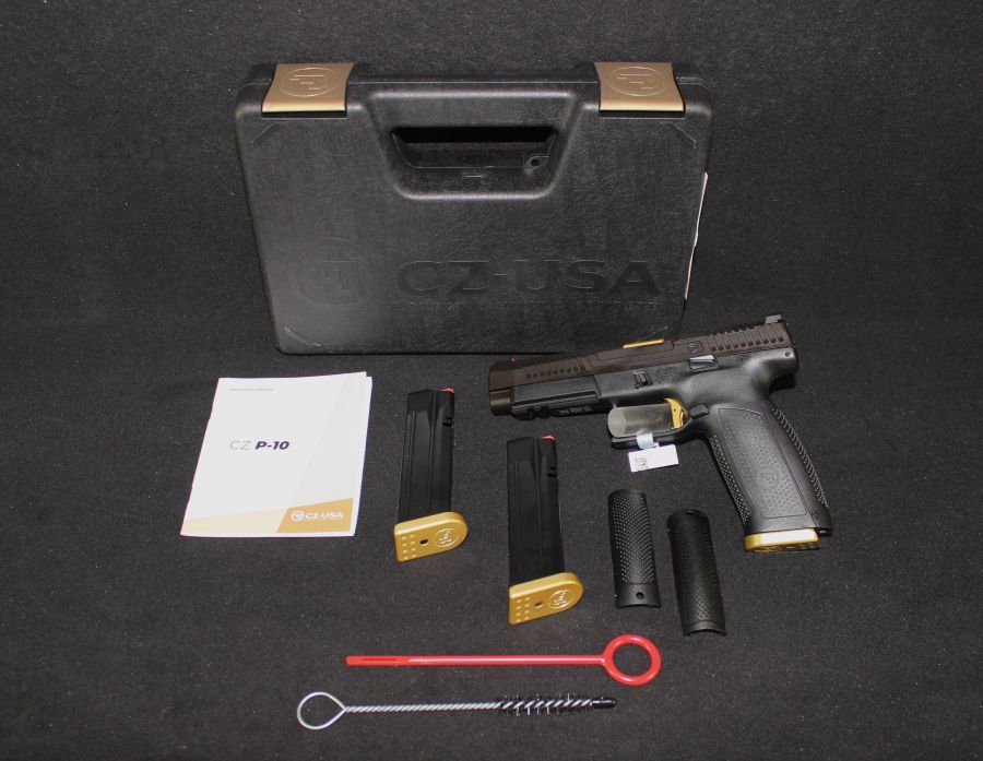CZ P-10 F Competition Ready 9mm 5” Black/Gold NEW 95180-img-0
