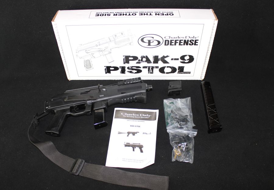 Charles Daly PAK-9 Pistol w/Adapters 9mm 6.3” Matte Black NEW 440.130-img-0