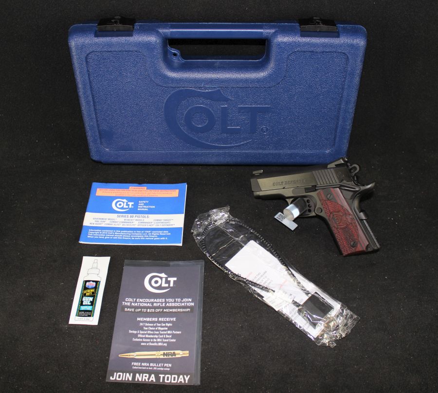 Colt Defender 45 ACP 3” NEW Black/Laminate O7800XE-img-0