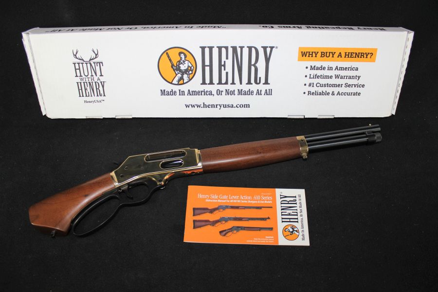 Henry Axe Lever 410 Shotgun 15.14" Brass/Wood 2.5" NEW H018BAH-410-img-0