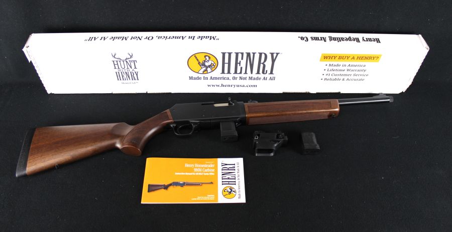 Henry Homesteader 9mm 16.37” Anodized Black/Walnut NEW H027-H9G-img-0