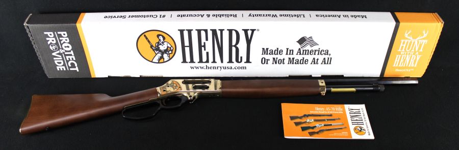 Henry Side Gate 45-70 Govt Brass Walnut 22” NEW H010BG-img-0