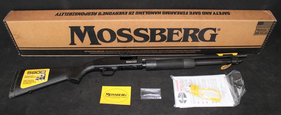 Mossberg 590S Optic-Ready 12ga 18.5” Matte Black NEW 3" 51605-img-0