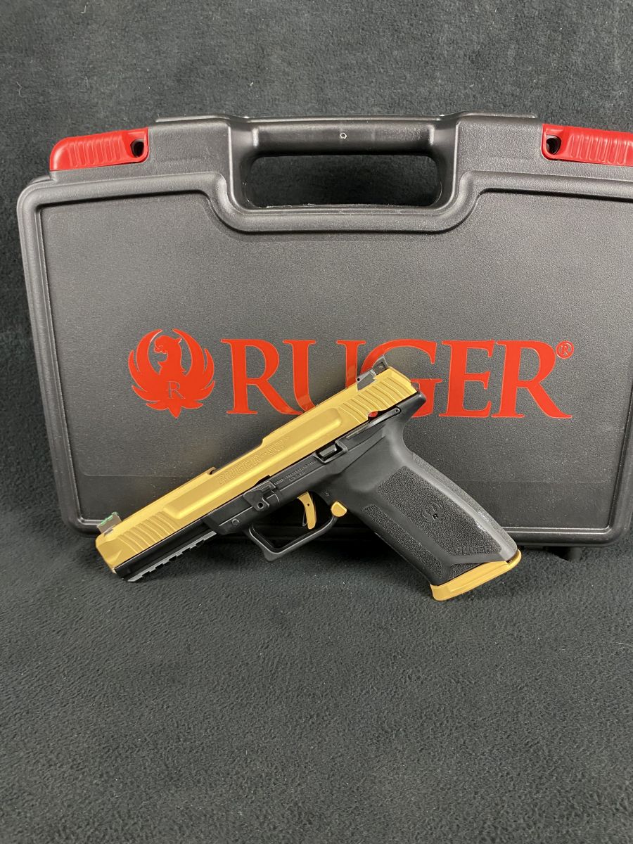 Ruger 57 Gold Black 5.7 X 28mm 4.94" Cerakote NEW 16416-img-1