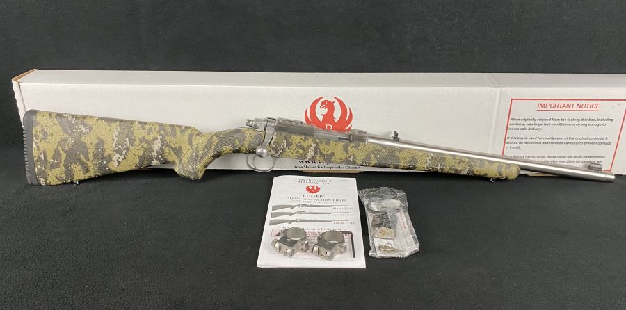 Ruger 77/44 .44 Mag Desolve Bare Reduced Camo 16.6" Stainless NEW 07426-img-0