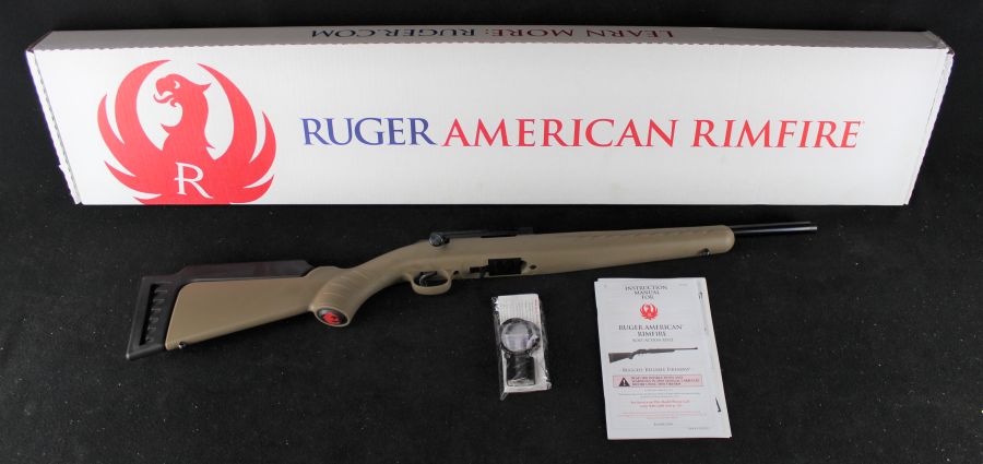 Ruger American Rimfire 22lr 16” Barrett Brown Threaded NEW 8358-img-0