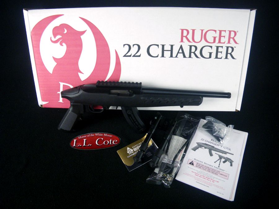 Ruger 22 Charger 22lr 10" Black W/Rail NEW 4923-img-0