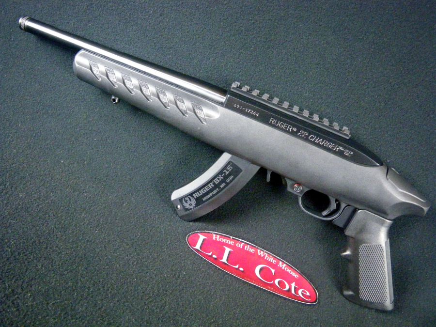 Ruger 22 Charger 22lr 10" Black W/Rail NEW 4923-img-3
