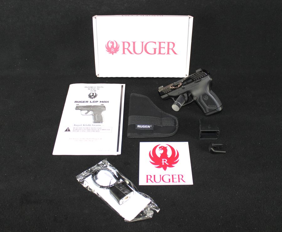 Ruger LCP MAX Rose 380 ACP Black PVD 2.80” NEW Davidsons 13737-img-0