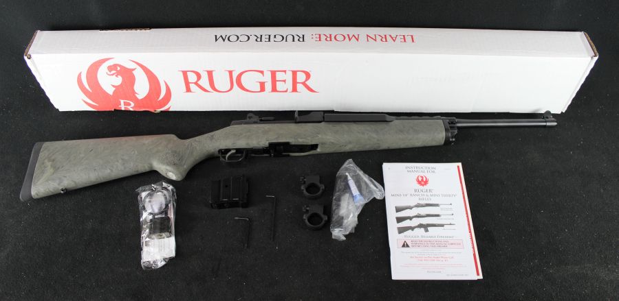 Ruger Mini-14 Ranch 5.56 Nato 18.5” Hogue Ghillie Green NEW 5877-img-0