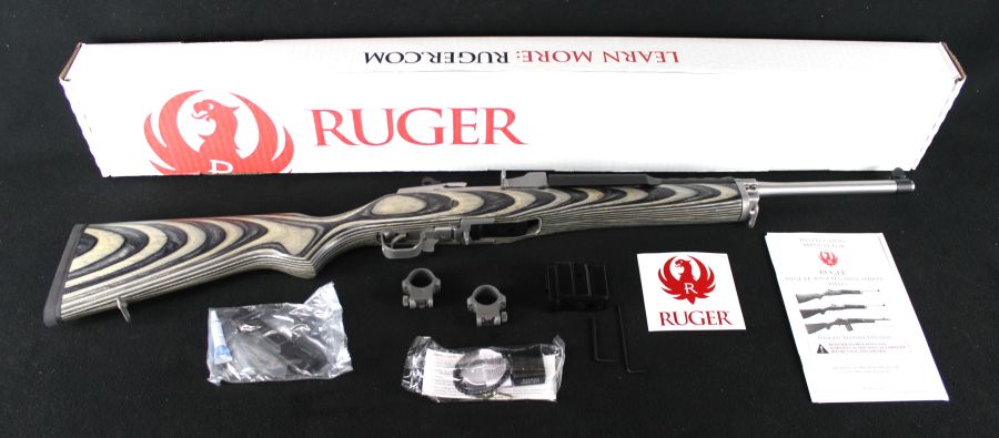 Ruger Mini-14 Ranch 5.56mm Gray/Black Laminated 18.5” NEW 05890-img-0