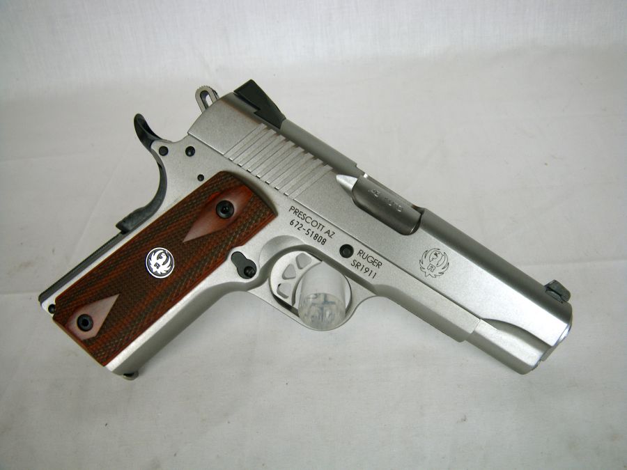 Ruger SR1911 45ACP 4.25" Stainless/Wood NEW #6702-img-1