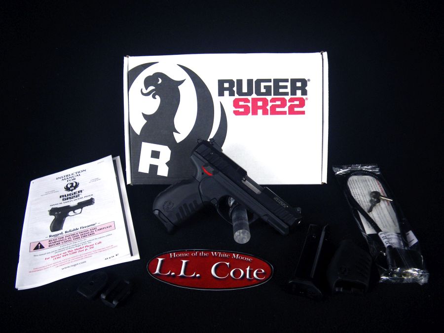 Ruger SR22 Threaded 22lr 3.5" Black/Syn NEW 3604-img-0