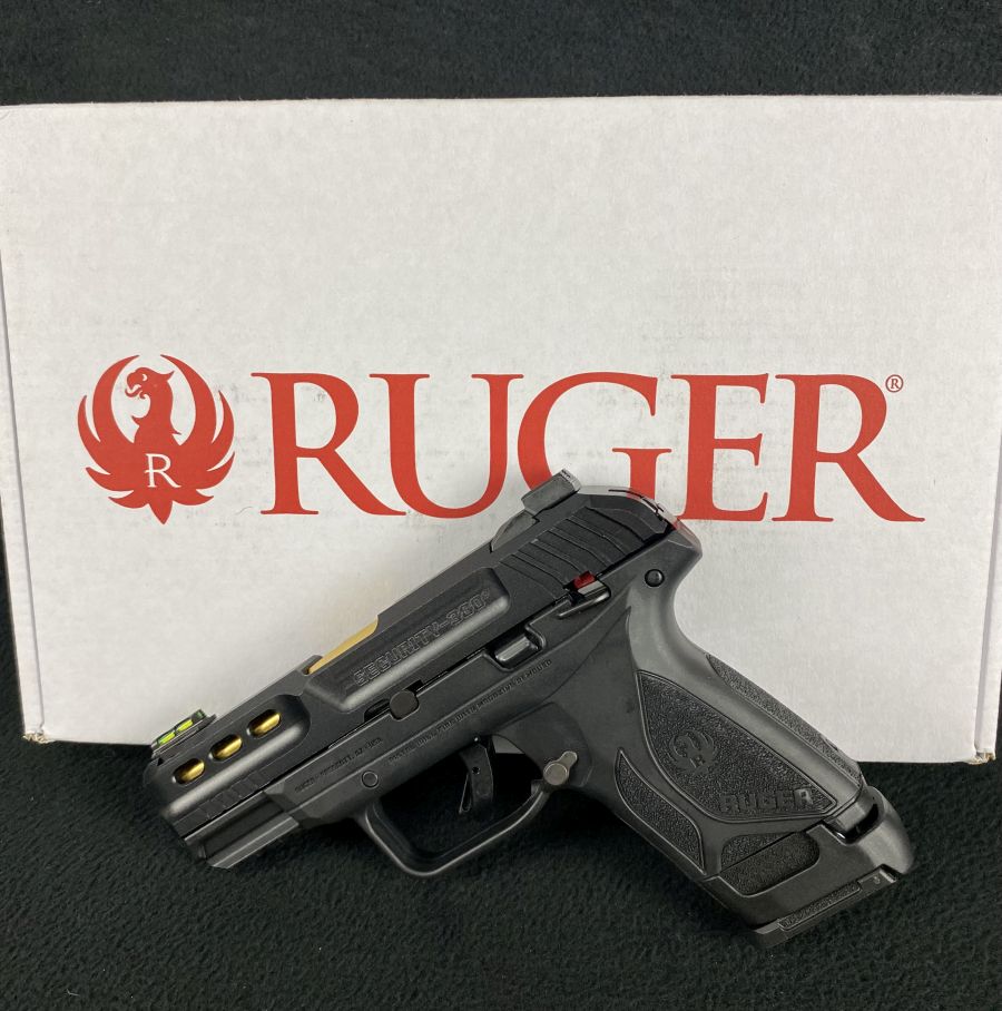 Ruger Security-380 .380 ACP 3.42" Black Gold Lite Rack NEW 03856-img-1