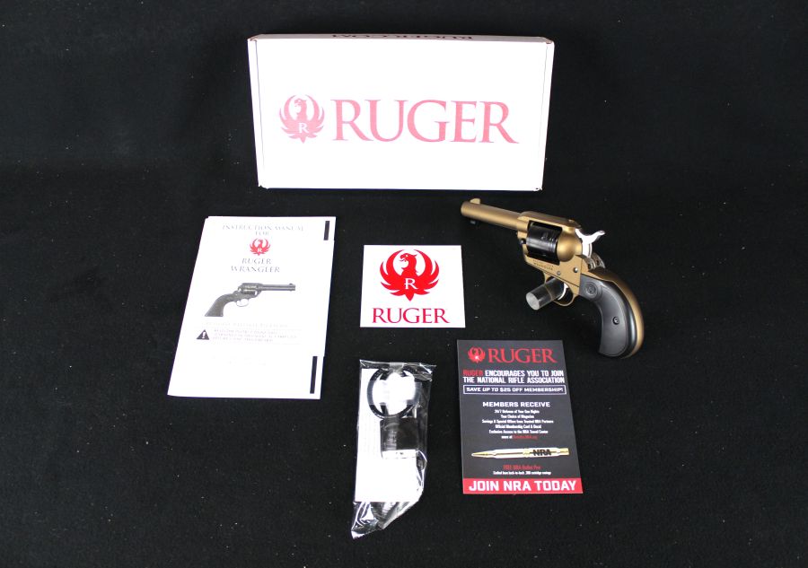 Ruger Wrangler Birdshead 22lr 3.75” Burnt Bronze NEW 02017-img-0