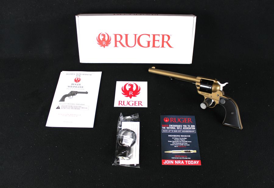 Ruger Wrangler 22lr 7.5” Burnt Bronze Cerakote NEW 02040-img-0