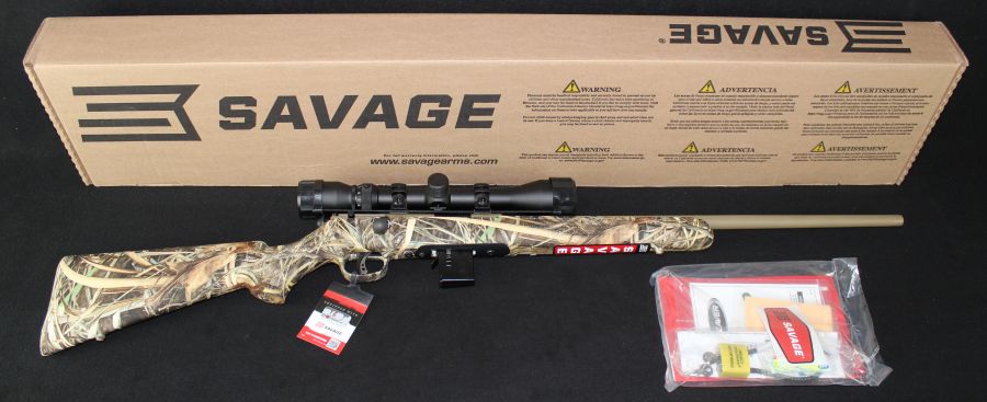 Savage 93 FNSXP 22 WMR w/Scope Camo 21” NEW 90757-img-0