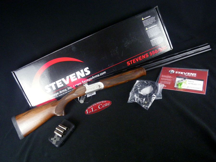 Savage Stevens 555 12ga 28" Walnut NEW 22592-img-0
