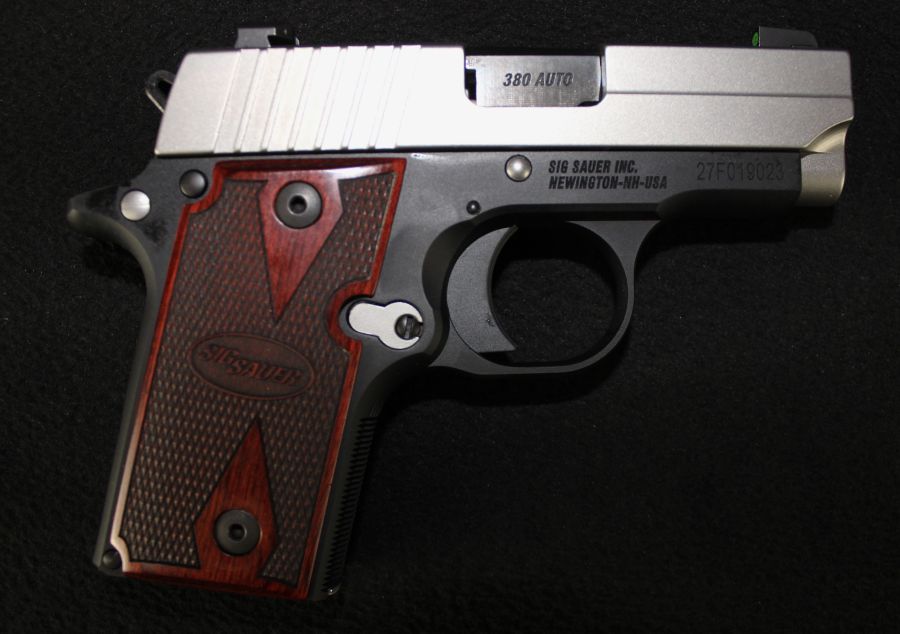 Sig Sauer P238 Two-Tone 380 ACP Rosewood 2.7” NEW 238-380-TXR3-img-1