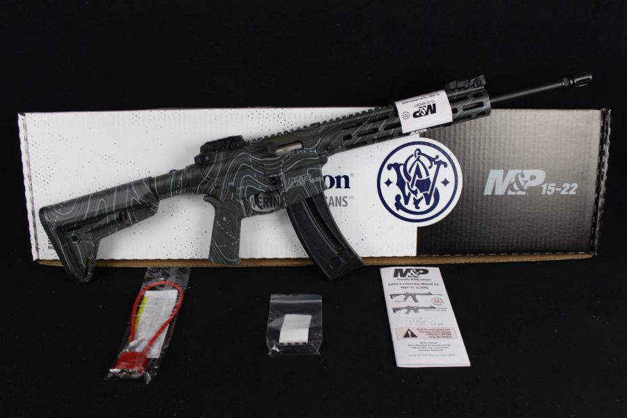 Smith and Wesson M&P 15-22 Sport OD Green Topo 22lr 16.5" NEW 14469-img-0
