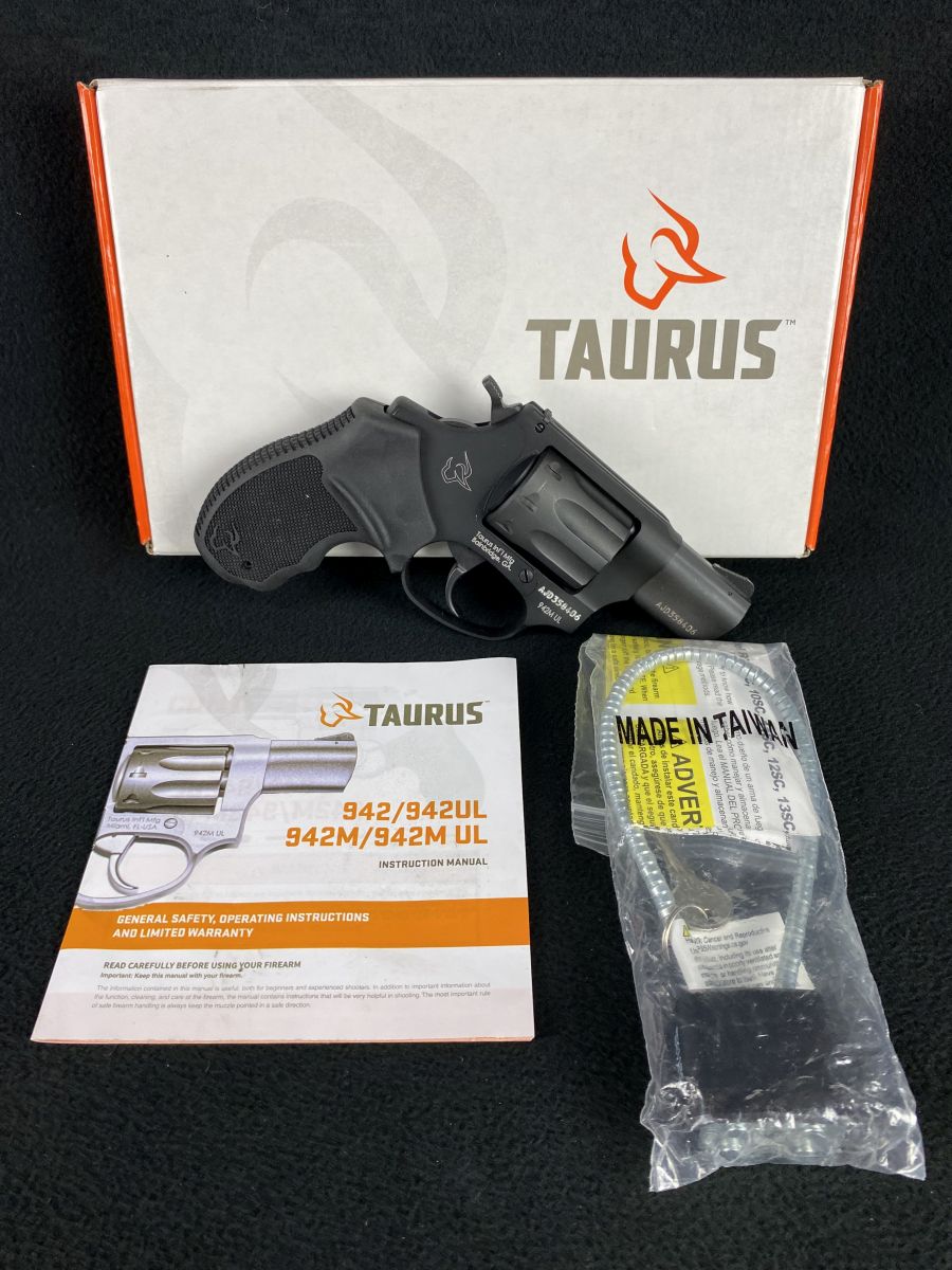 Taurus 942 Ultra-Lite .22 WMR Mag 2" Barrel 8 Rounds Black NEW 2942M021UL-img-0