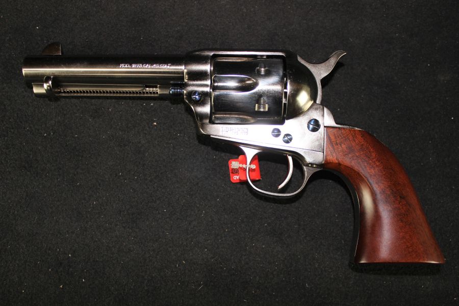 Uberti 1873 Cattleman 45 Colt 4.75” Nickel NEW 344102-img-2
